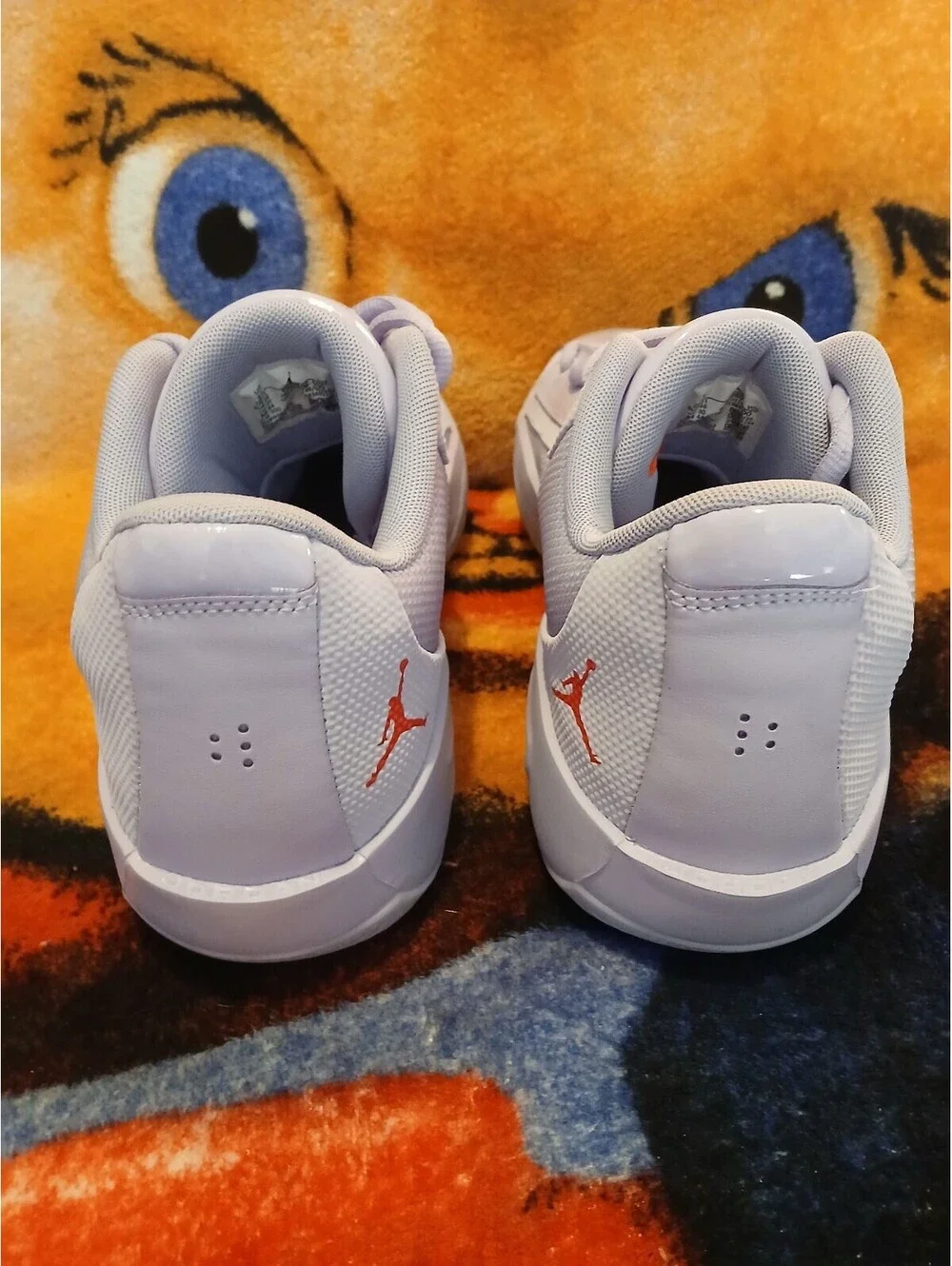 Jordan Air Zoom Basketball Shoes Size 12 White with Orange Accents